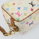 LOUIS VUITTON Monogram Multicolor Trousse Wapity Pouch White M58033 Auth 157605-14