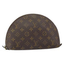 LOUIS VUITTON Monogram Trousse Demi Ronde Cosmetic Pouch M47520 LV Auth 157606-1