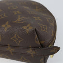 LOUIS VUITTON Monogram Trousse Demi Ronde Cosmetic Pouch M47520 LV Auth 157606-15
