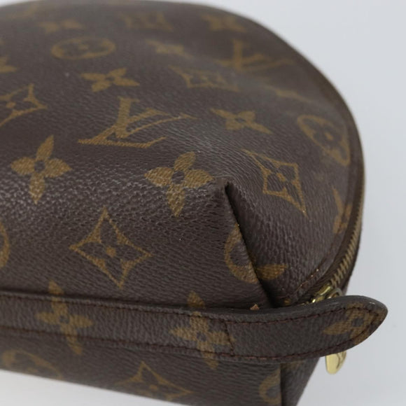 LOUIS VUITTON Monogram Trousse Demi Ronde Cosmetic Pouch M47520 LV Auth 157606