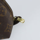 LOUIS VUITTON Monogram Trousse Demi Ronde Cosmetic Pouch M47520 LV Auth 157606-17