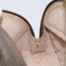 LOUIS VUITTON Monogram Trousse Demi Ronde Cosmetic Pouch M47520 LV Auth 157606-20