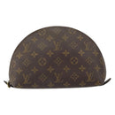 LOUIS VUITTON Monogram Trousse Demi Ronde Cosmetic Pouch M47520 LV Auth 157606-13