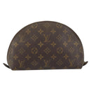 LOUIS VUITTON Monogram Trousse Demi Ronde Cosmetic Pouch M47520 LV Auth 157606-2
