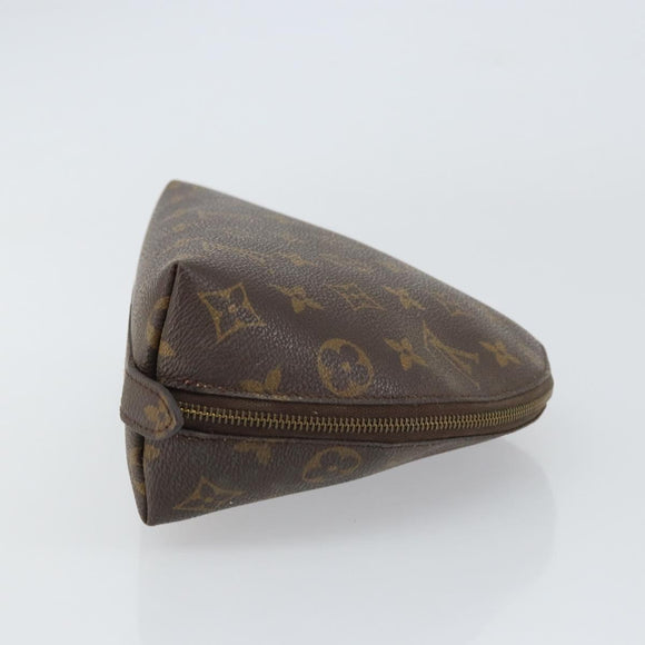 LOUIS VUITTON Monogram Trousse Demi Ronde Cosmetische Etui M47520 LV Auth 157606