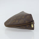 LOUIS VUITTON Monogram Trousse Demi Ronde Cosmetic Pouch M47520 LV Auth 157606-4