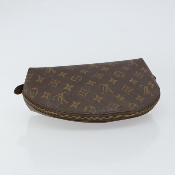LOUIS VUITTON Monogram Trousse Demi Ronde Cosmetic Pouch M47520 LV Auth 157606