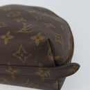 LOUIS VUITTON Monogram Trousse Demi Ronde Cosmetic Pouch M47520 LV Auth 157606-7