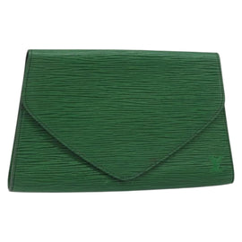 LOUIS VUITTON Epi Art Deco Clutch Bag Green M52634 LV Auth 157611