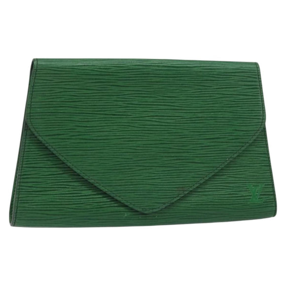 LOUIS VUITTON Epi Art Deco Clutch Bag Green M52634 LV Auth 157611
