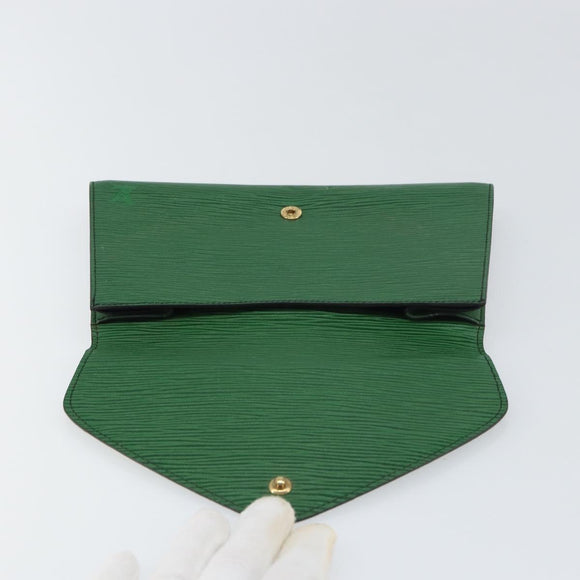 LOUIS VUITTON Epi Art Deco Clutch Bag Green M52634 LV Auth 157611