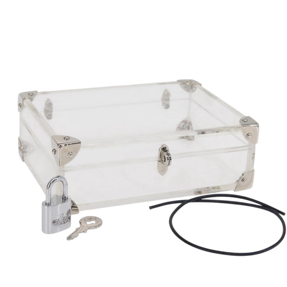 LOUIS VUITTON Monogram Love Message Mini Trunk Plastic Clear M99079 Auth 157612V