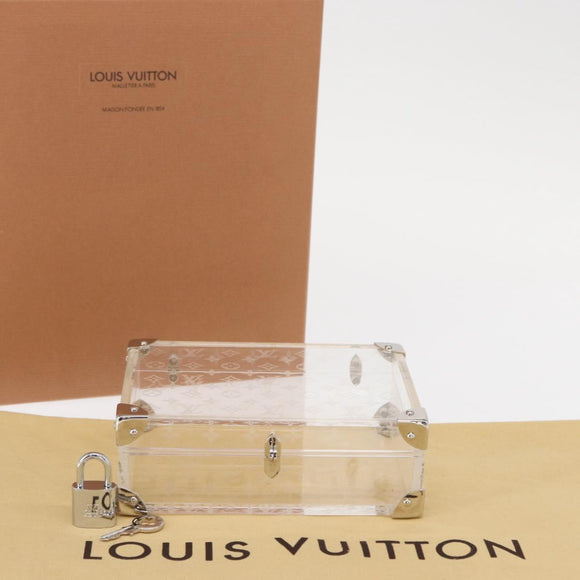 LOUIS VUITTON Monogram Love Message Mini Trunk Plastic Clear M99079 Auth 157612V