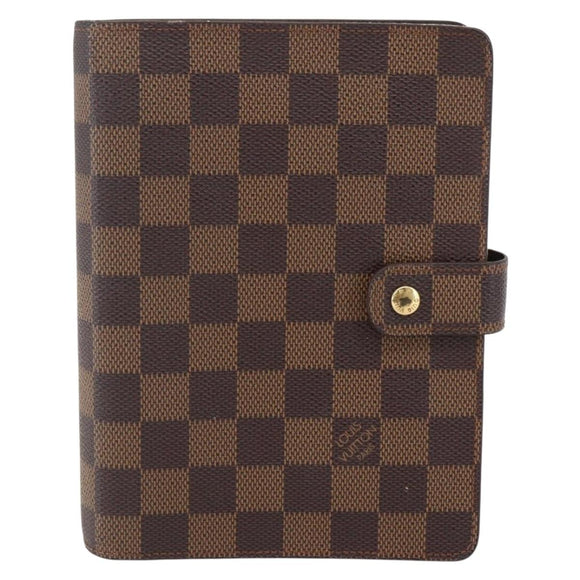 LOUIS VUITTON Damier Ebene Agenda MM Day Planner Cover R20240 LV Auth 157613