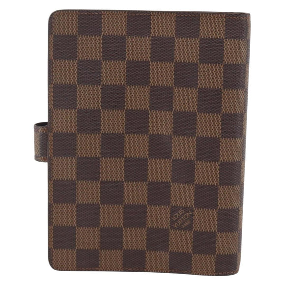 LOUIS VUITTON Damier Ebene Agenda MM Day Planner Cover R20240 LV Auth 157613