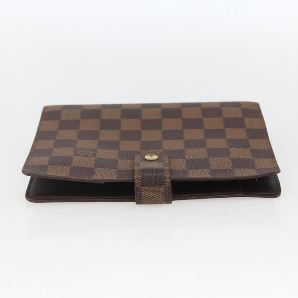 LOUIS VUITTON Damier Ebene Agenda MM Day Planner Cover R20240 LV Auth 157613