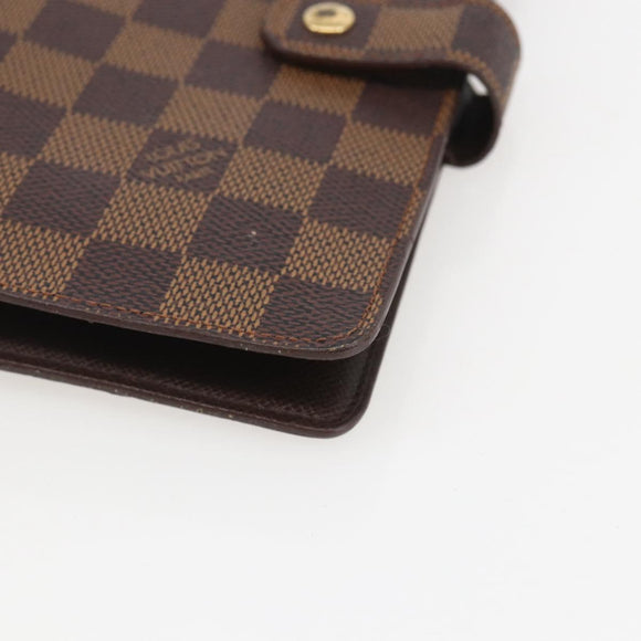 LOUIS VUITTON Damier Ebene Agenda MM Day Planner Cover R20240 LV Auth 157613