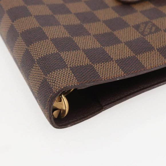 LOUIS VUITTON Damier Ebene Agenda MM Day Planner Cover R20240 LV Auth 157613