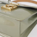 LOUIS VUITTON Monogram Vernis Spring Street Hand Bag Gris M91029 LV Auth 157614V-11