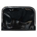 Salvatore Ferragamo Chain Gancini Shoulder Bag Enamel Black Gold Auth 157615-3