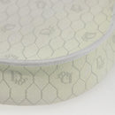 Christian Dior Honeycomb Canvas Shoulder Bag PVC Gold White Auth 157616-12