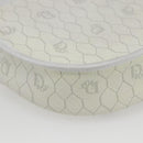 Christian Dior Honeycomb Canvas Shoulder Bag PVC Gold White Auth 157616-13