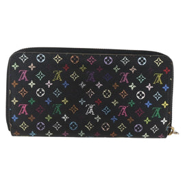 LOUIS VUITTON Monogram Multicolor Zippy Wallet Wallet Black M60243 Auth 157617 - 0
