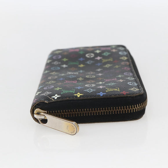 LOUIS VUITTON Monogram Multicolor Zippy Wallet Wallet Black M60243 Auth 157617