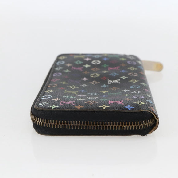 LOUIS VUITTON Monogram Multicolor Zippy Wallet Wallet Black M60243 Auth 157617