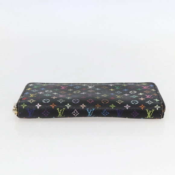 LOUIS VUITTON Monogram Multicolor Zippy Wallet Wallet Black M60243 Auth 157617