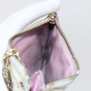 LOUIS VUITTON Multicolor Pochette Cles NM Coin Purse White M93734 LV Auth 157618-17