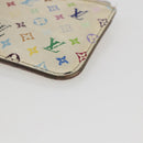LOUIS VUITTON Multicolor Pochette Cles NM Coin Purse White M93734 LV Auth 157618-7