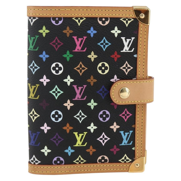 LOUIS VUITTON Multicolor Agenda PM Day Planner Cover Black R20895 Auth 157619SM