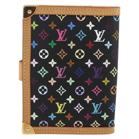 LOUIS VUITTON Multicolor Agenda PM Day Planner Cover Black R20895 Auth 157619SM