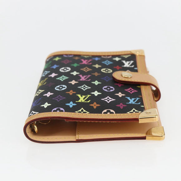 LOUIS VUITTON Multicolor Agenda PM Day Planner Cover Black R20895 Auth 157619SM