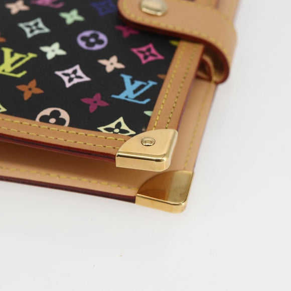 LOUIS VUITTON Multicolor Agenda PM Day Planner Cover Black R20895 Auth 157619SM