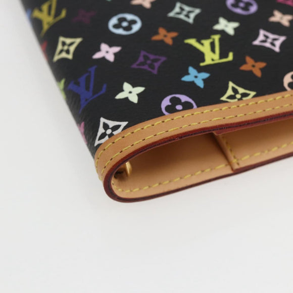 LOUIS VUITTON Multicolor Agenda PM Day Planner Cover Black R20895 Auth 157619SM
