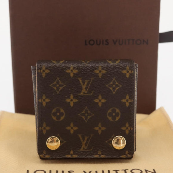 LOUIS VUITTON Monogram Jewelry Case Jewelry Box LV Auth 157621