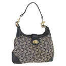 CELINE C Sulky Shoulder Bag Navy Gold Auth 157624-1