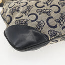 CELINE C Sulky Shoulder Bag Navy Gold Auth 157624-11