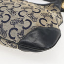 CELINE C Sulky Shoulder Bag Navy Gold Auth 157624-12