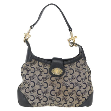 CELINE C Sulky Shoulder Bag Navy Gold Auth 157624 - 0
