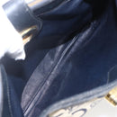 CELINE C Sulky Shoulder Bag Navy Gold Auth 157624-20