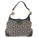 CELINE C Sulky Shoulder Bag Navy Gold Auth 157624-3