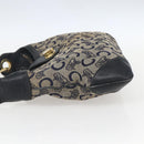 CELINE C Sulky Shoulder Bag Navy Gold Auth 157624-4