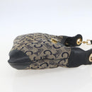 CELINE C Sulky Shoulder Bag Navy Gold Auth 157624-5
