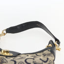 CELINE C Sulky Shoulder Bag Navy Gold Auth 157624-8