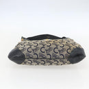 CELINE C Sulky Shoulder Bag Navy Gold Auth 157624-9