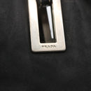PRADA Tote Bag Nylon Black Silver Auth 157633-10