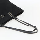 PRADA Tote Bag Nylon Black Silver Auth 157633-7